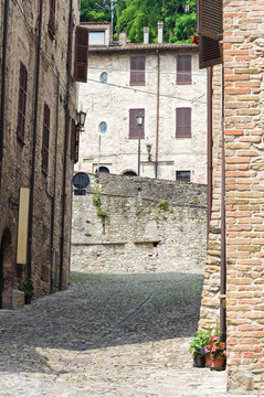 小巷。公司arquato。Emilia Romagna。意大利.