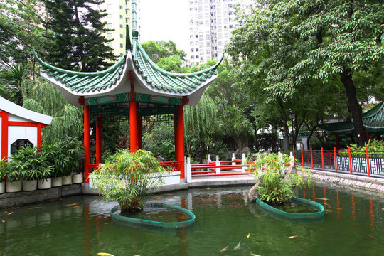 在香港的中國花園