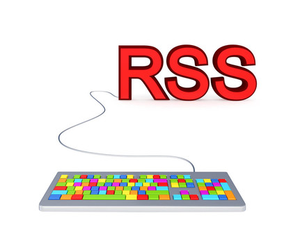 豐富多彩的PC鍵盤和大紅色字的RSS。