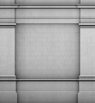 仿古古典建筑希臘羅馬墻渲染