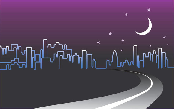 城市天際夜景