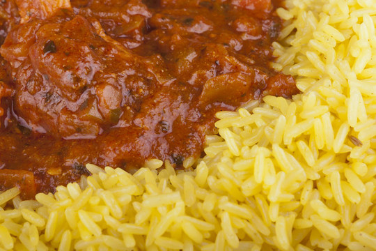 pilau rice雞jalfrezi