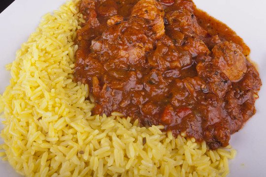 pilau rice雞jalfrezi
