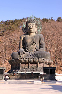 青銅巨佛雕像soraksan冬季