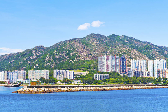 香港住宅區(qū)沿海岸