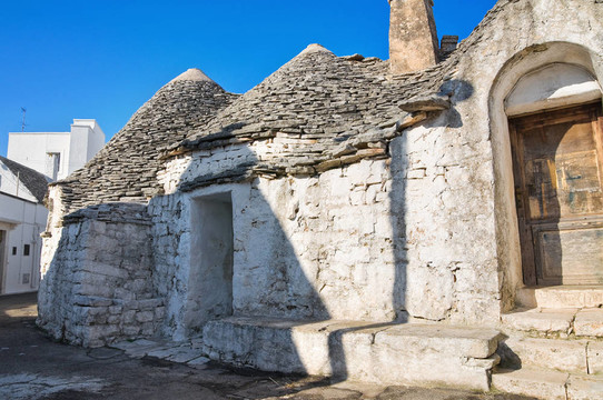 Alberobello s Trulli。普利亞。意大利.