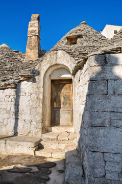 Alberobello s Trulli。普利亞。意大利.