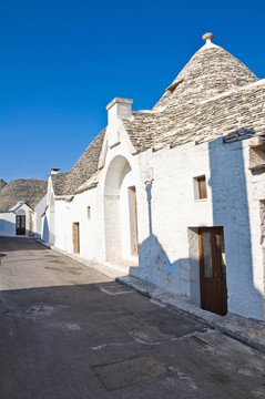 Alberobello s Trulli。普利亞。意大利.