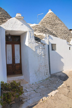 Alberobello s Trulli。普利亞。意大利.