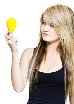 孤立的女人與Idea On White