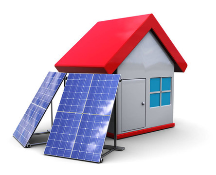 太陽能電池板和房屋