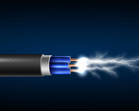 隨著電力sparkls電線