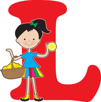 女孩L字母