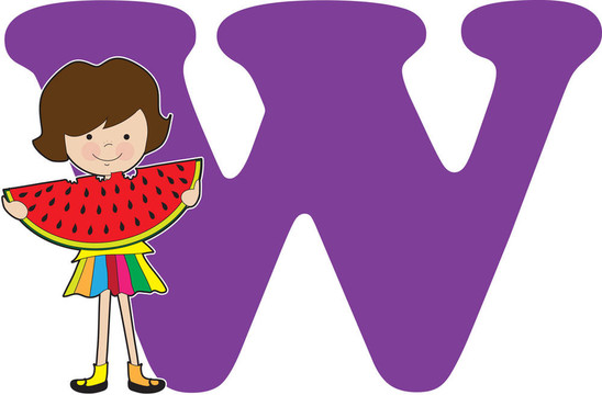 女孩W字母