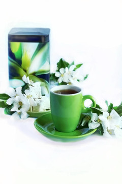 綠茶杯碟；茶