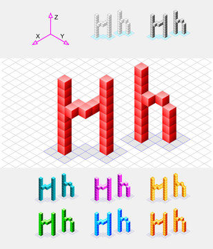 立方體的等距字體