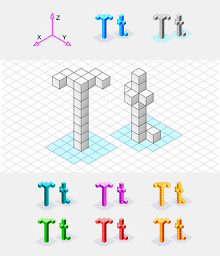 立方體的等距字體