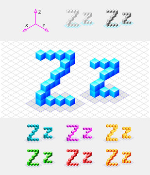 立方體的等距字體