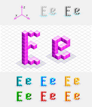 立方體的等距字體