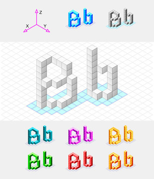 立方體的等距字體