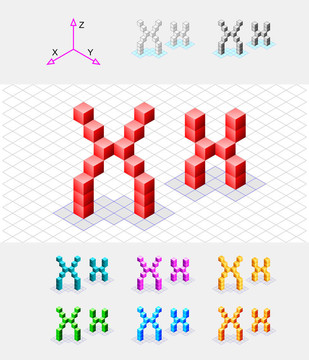 立方體的等距字體