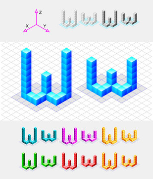 立方體的等距字體