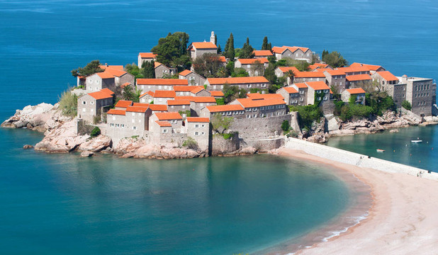 Sveti Stefan在黑山島度假