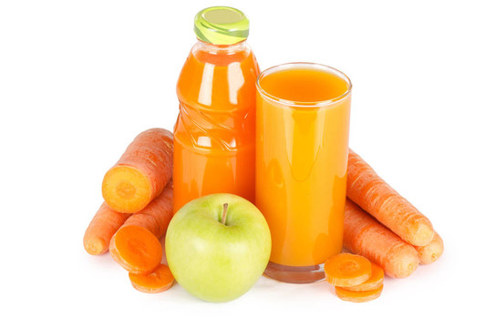 玻璃與carrot juice