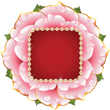 粉红玫瑰圆框