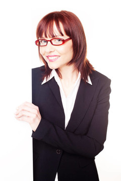 戴眼鏡的商業(yè)女性