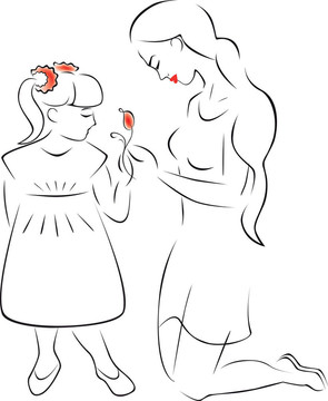 母親和女兒