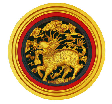 白色背景的中國龍