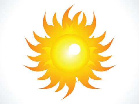 抽象燃燒太陽圖標