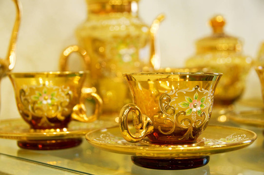 透明金手工茶具
