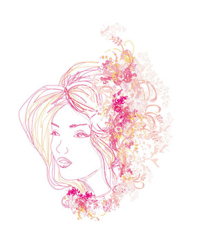 抽象美女肖像