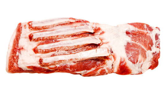 一塊新鮮的豬肉牛肉甜