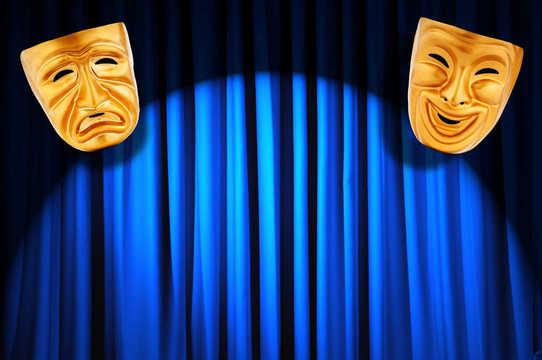 帶面具的戲劇表演概念