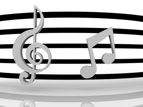 音符音樂主題插圖