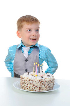 美麗小男孩生日快樂