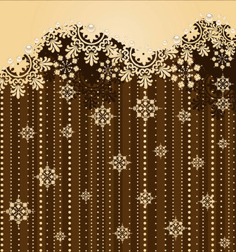 雪花冬季背景。