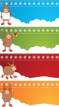卡通搞笑Santa Claus sheep。