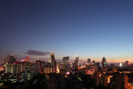 國(guó)貿(mào)中央商務(wù)區(qū)夜景圖片
