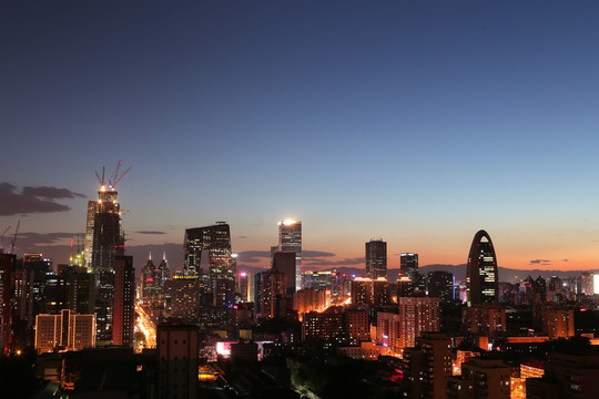 國(guó)貿(mào)中央商務(wù)區(qū)夜景圖片