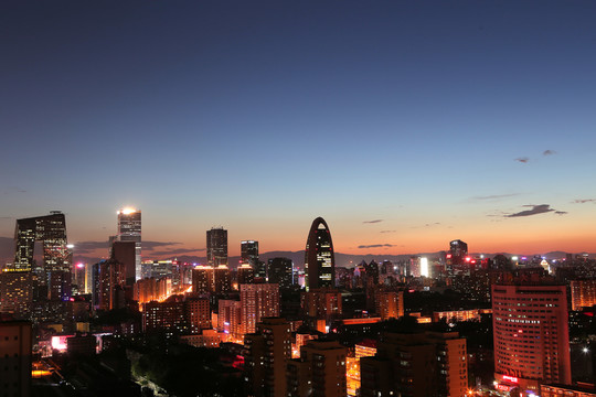 國(guó)貿(mào)中央商務(wù)區(qū)夜景圖片