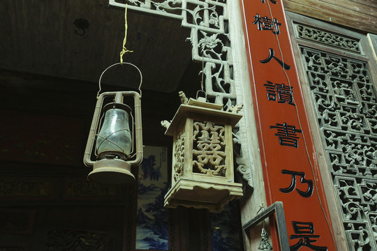 宏村老物件 燈