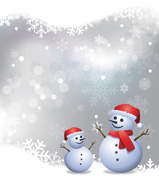 白色圣誕雪人