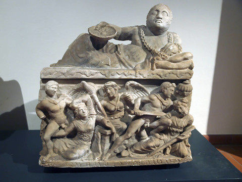 古代伊特魯里亞藝術。石棺的丘西；托斯卡納。