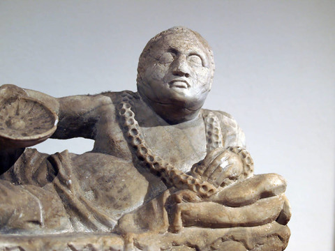 古代伊特魯里亞藝術(shù)。石棺的丘西；托斯卡納。