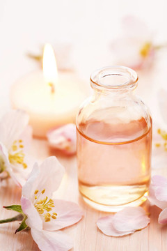 精油和花