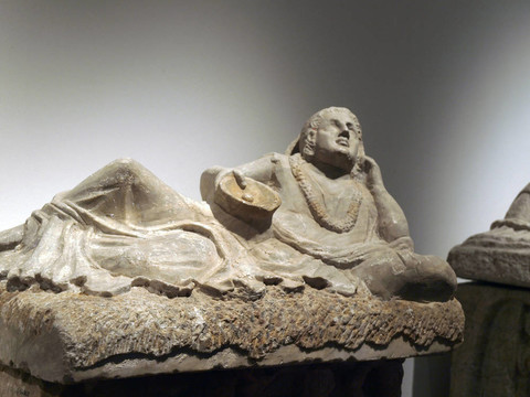 古代伊特魯里亞藝術(shù)。石棺的丘西；托斯卡納。
